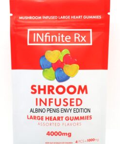 INfinite Rx Shroom Infused Albino Penis Envy Edition Large Heart Gummies Edibles (4000mg)