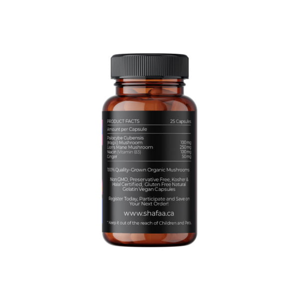 Shafaa Evolve Magic Mushroom Microdosing Cognition Capsules - Image 3