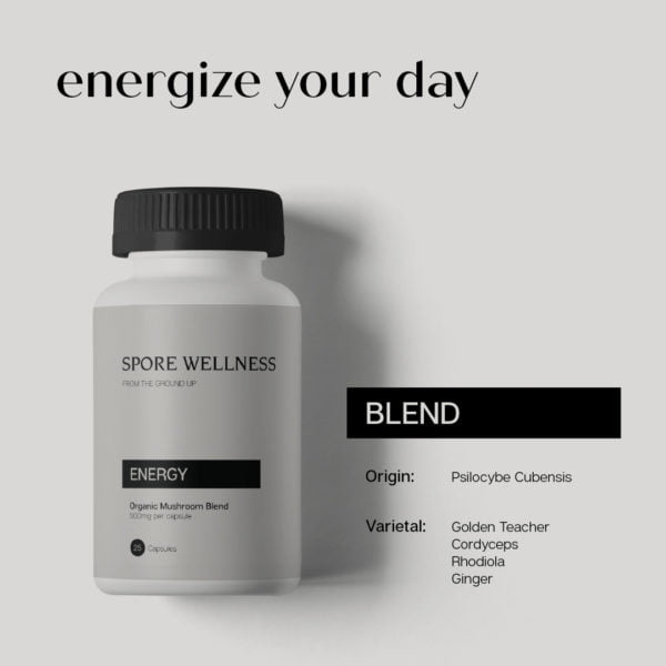 Spore Wellness (Energy) Microdosing Mushroom Capsules - Image 2